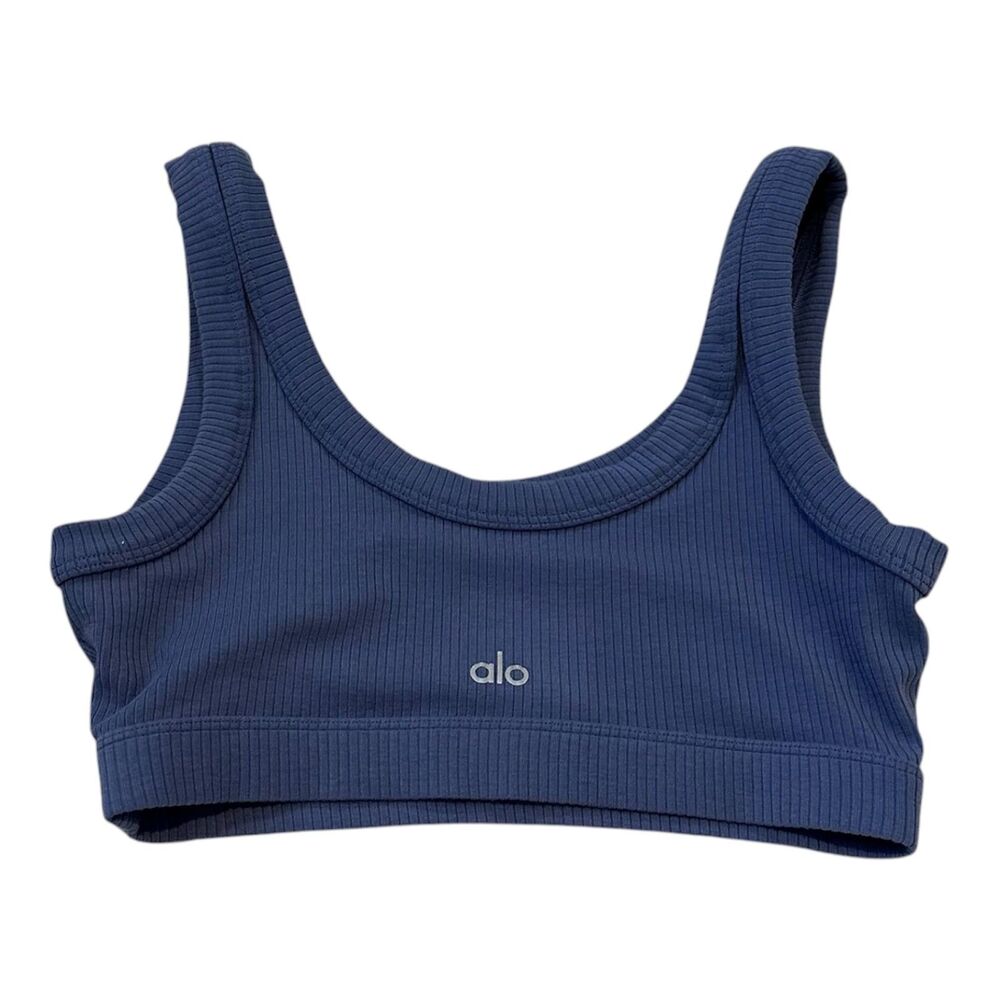 Alo Wellness Sports Bra in Infinity Blue Size S